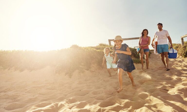 Family on Block Island Beach